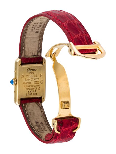 cartier watch strap replacement|cartier tank must strap change.